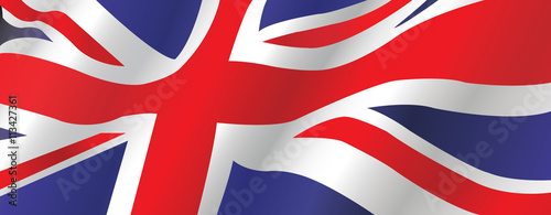 Great Britain Flag Flowing in the Wind