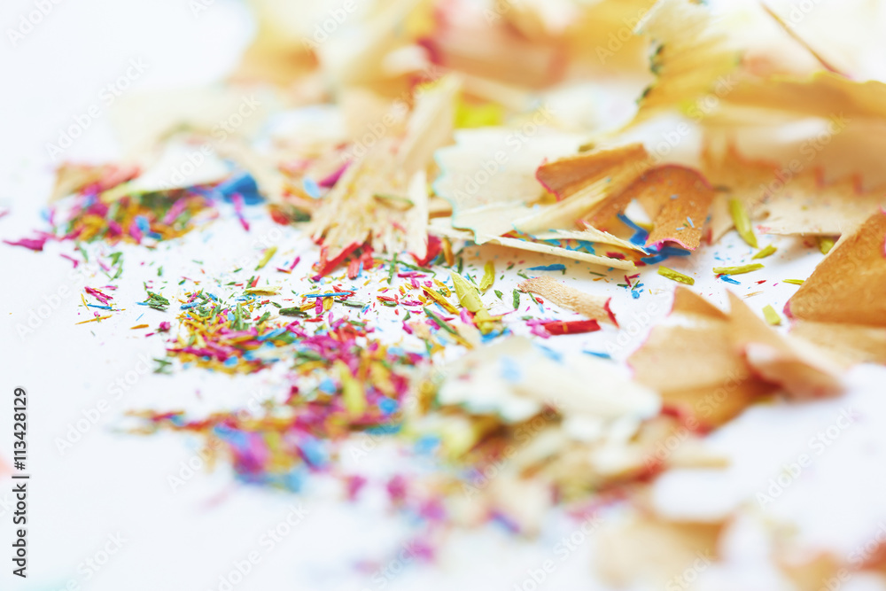 Colored pencils trash