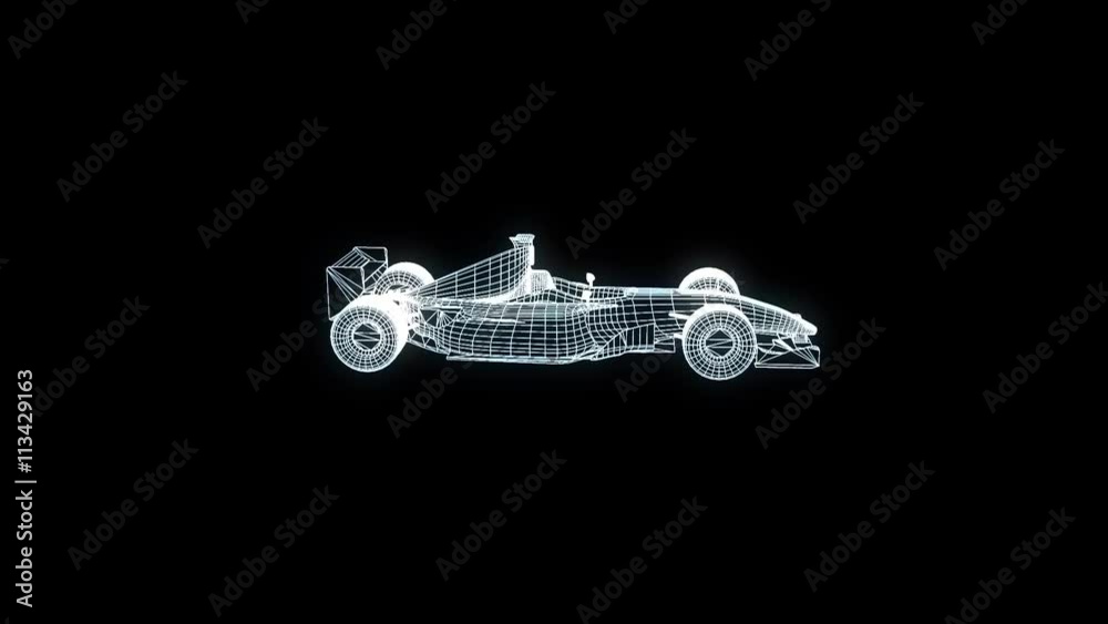 Sports Racing Car Wireframe Hologram
Sports Racing Car Wireframe Hologram