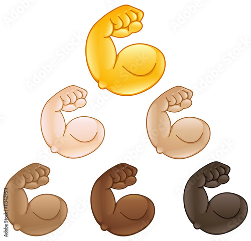 Flexed biceps hand emoji