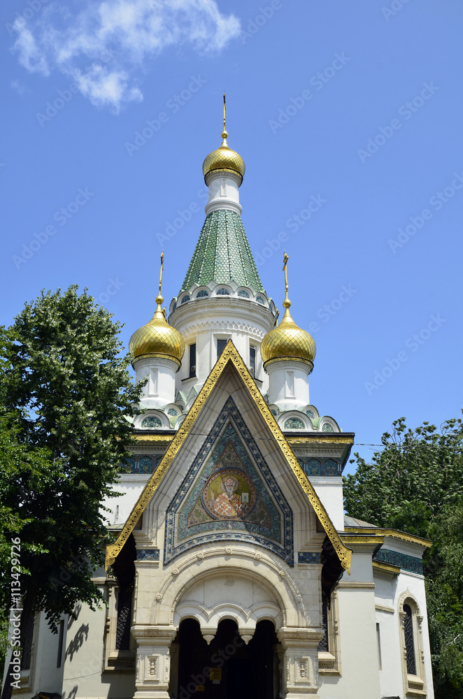 The Russian church in the centre of Sofia city, capital of Bulgaria