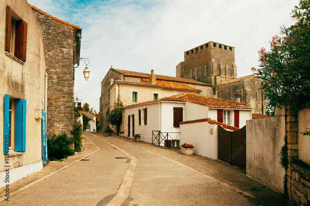 beautiful old town of Village in France beautiful old town of Village in France