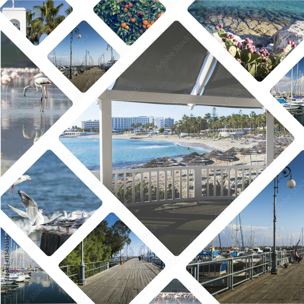 Foto Collage of Cyprus images - travel background (my photos)