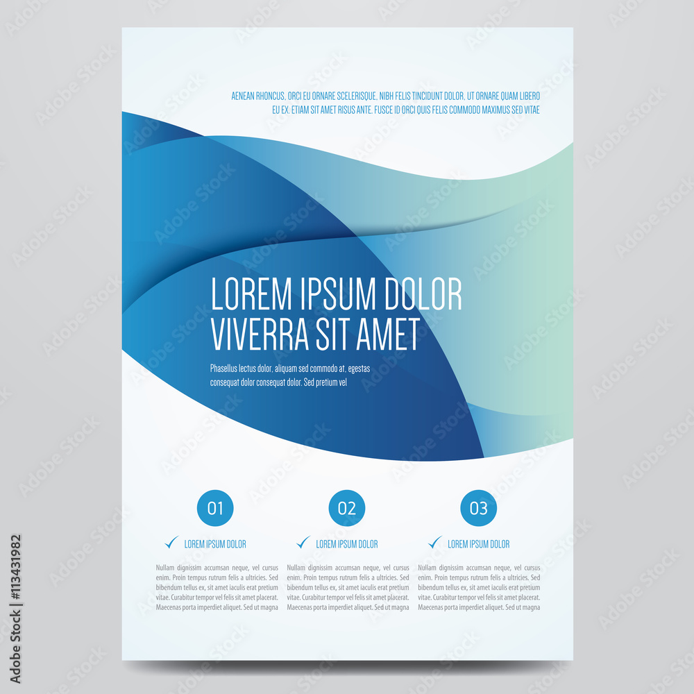 Flyer, brochure, poster, annual report, magazine cover vector template ...