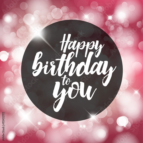 Happy birthday vector illustration with lights