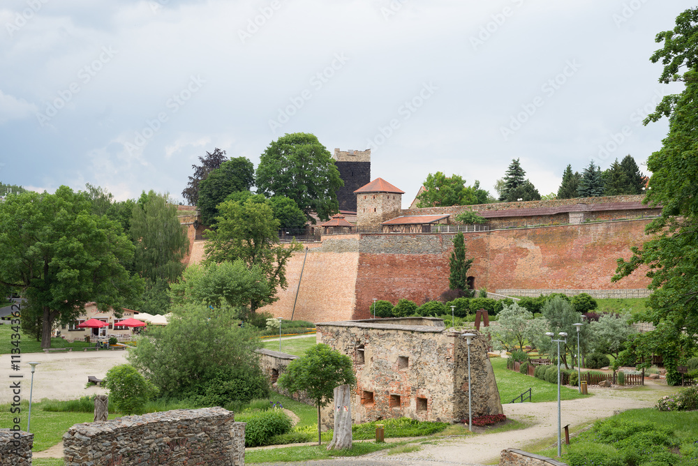 Castle park wall Cheb Eger, Czech republic