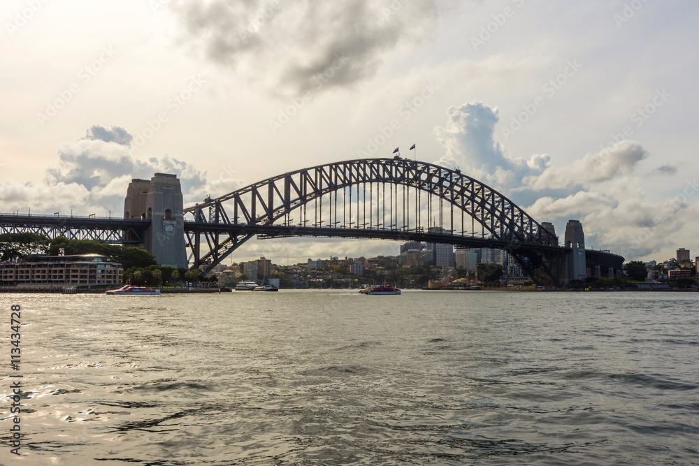 Sydney harbour bridge in daylight