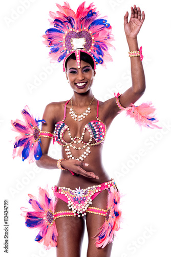 Beautiful woman dressed for carnival night