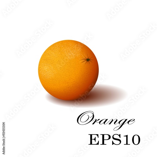 Orange on a white background