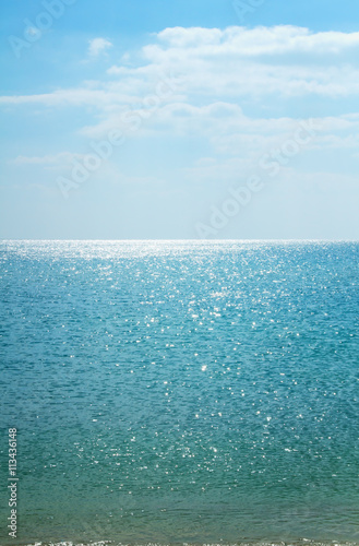 Calm sea vertical background. Beautiful seascape.