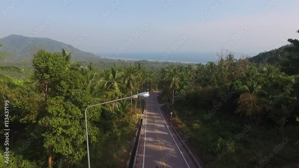Aerial jungle view of Koh Phangan, Thailand Aerial jungle view of Koh Phangan, Thailand