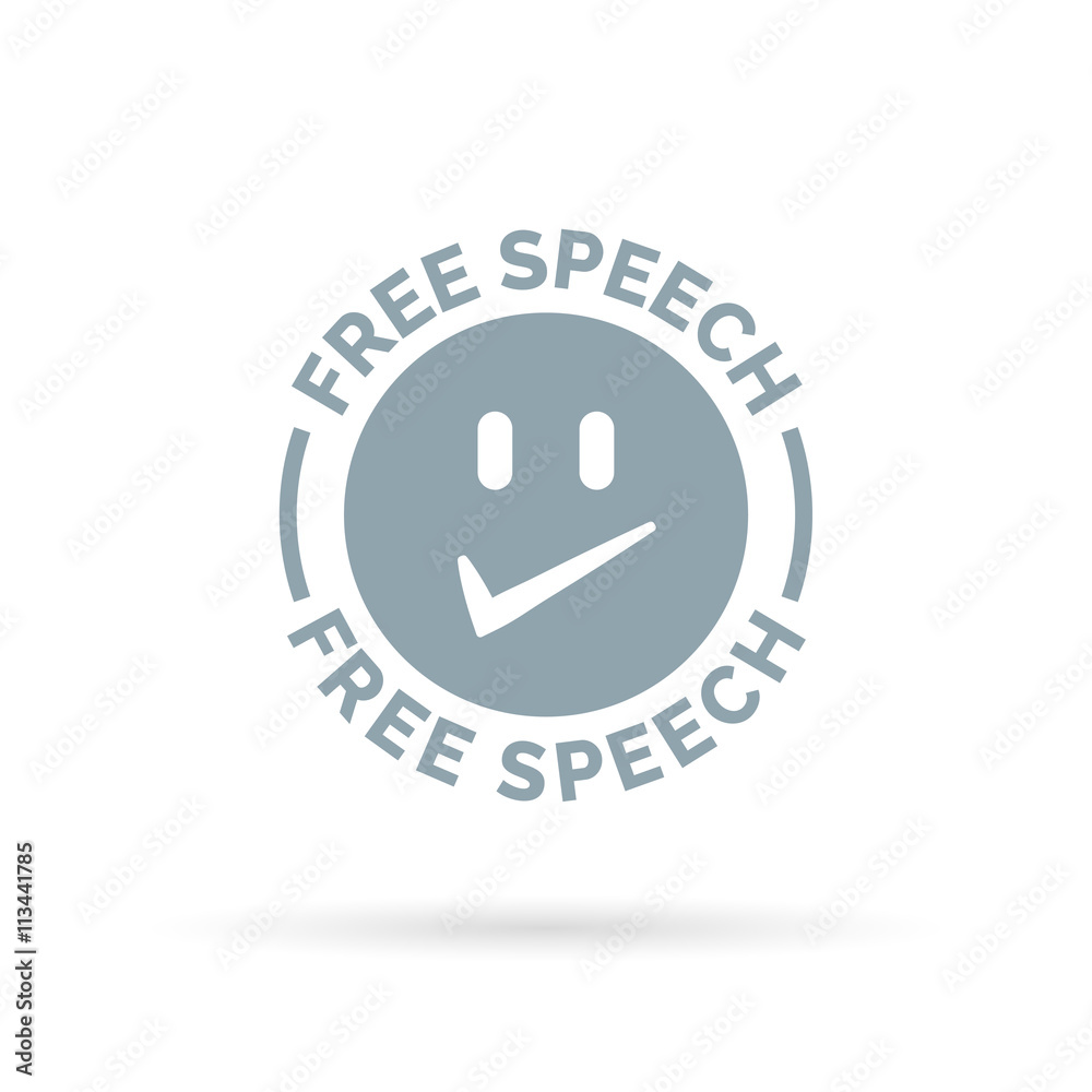 Freedom of speech icon symbol. Vector illustration. Freedom of speech icon symbol. Vector illustration.