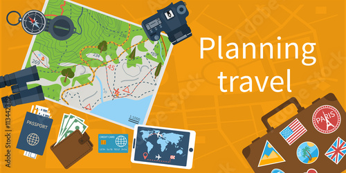 Travel planning, concept