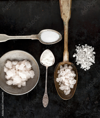 vintage spoons of salt