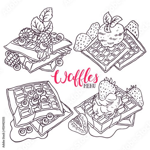 set of sketch waffles