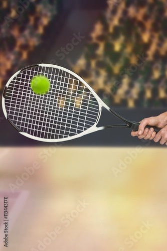 Athlete playing tennis 