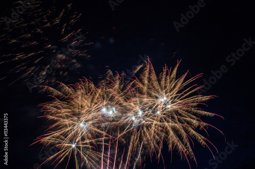 Closeup of fireworks
