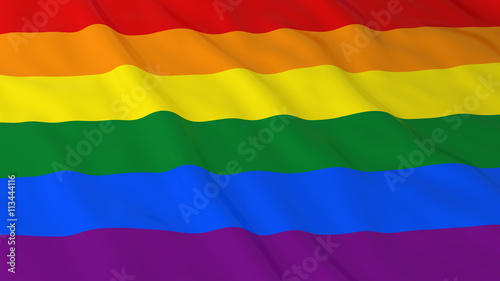 Gay Pride Flag HD Background - Rainbow Flag 3D Illustration