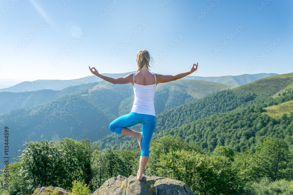 Young woman meditate Young woman meditate