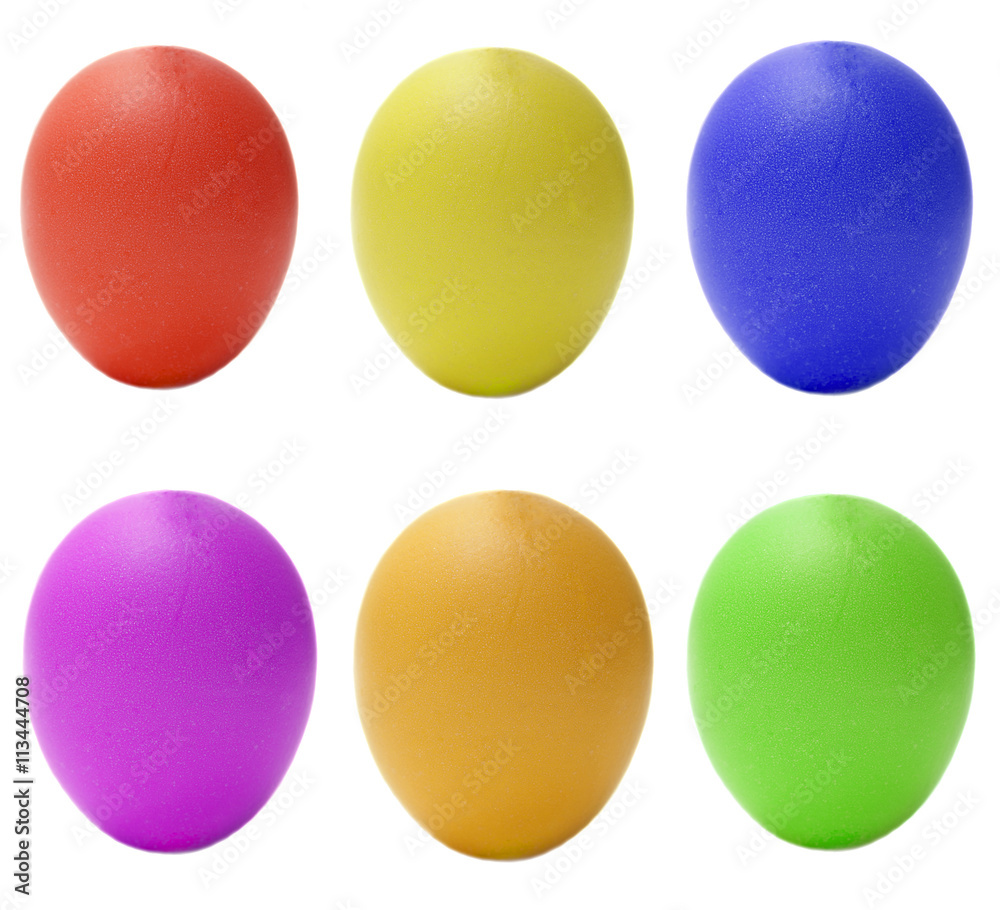 Set of colored eggs