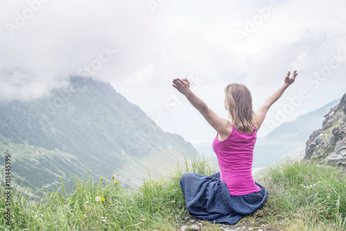 Young woman meditate