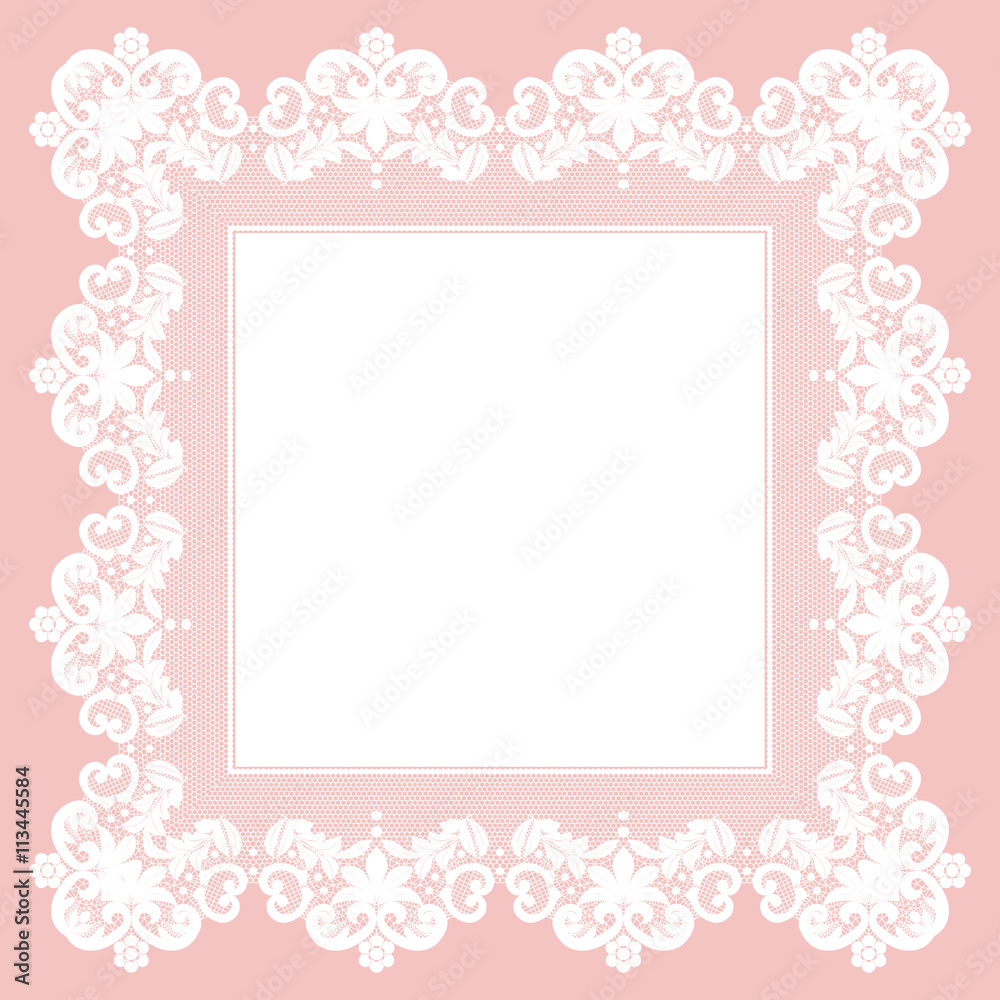 White lace napkin