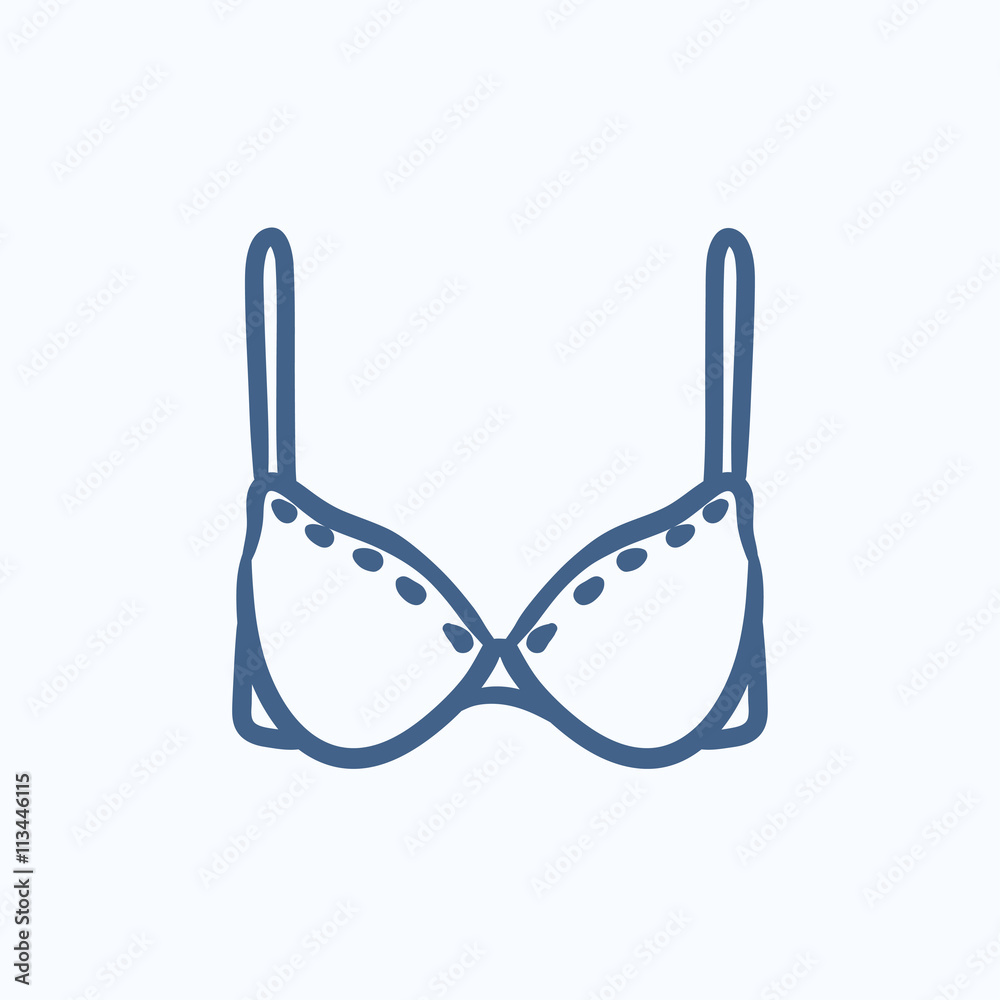 Bra sketch icon. Bra sketch icon.