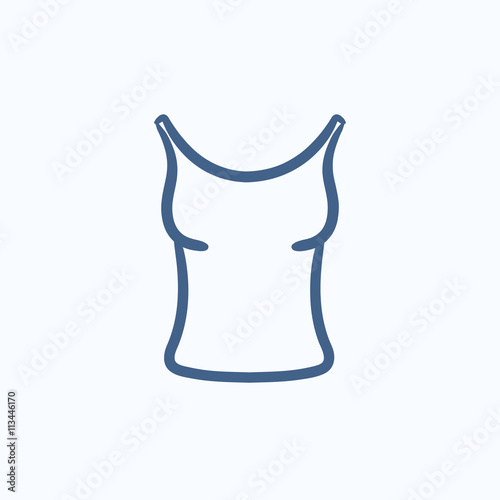 Singlet sketch icon.