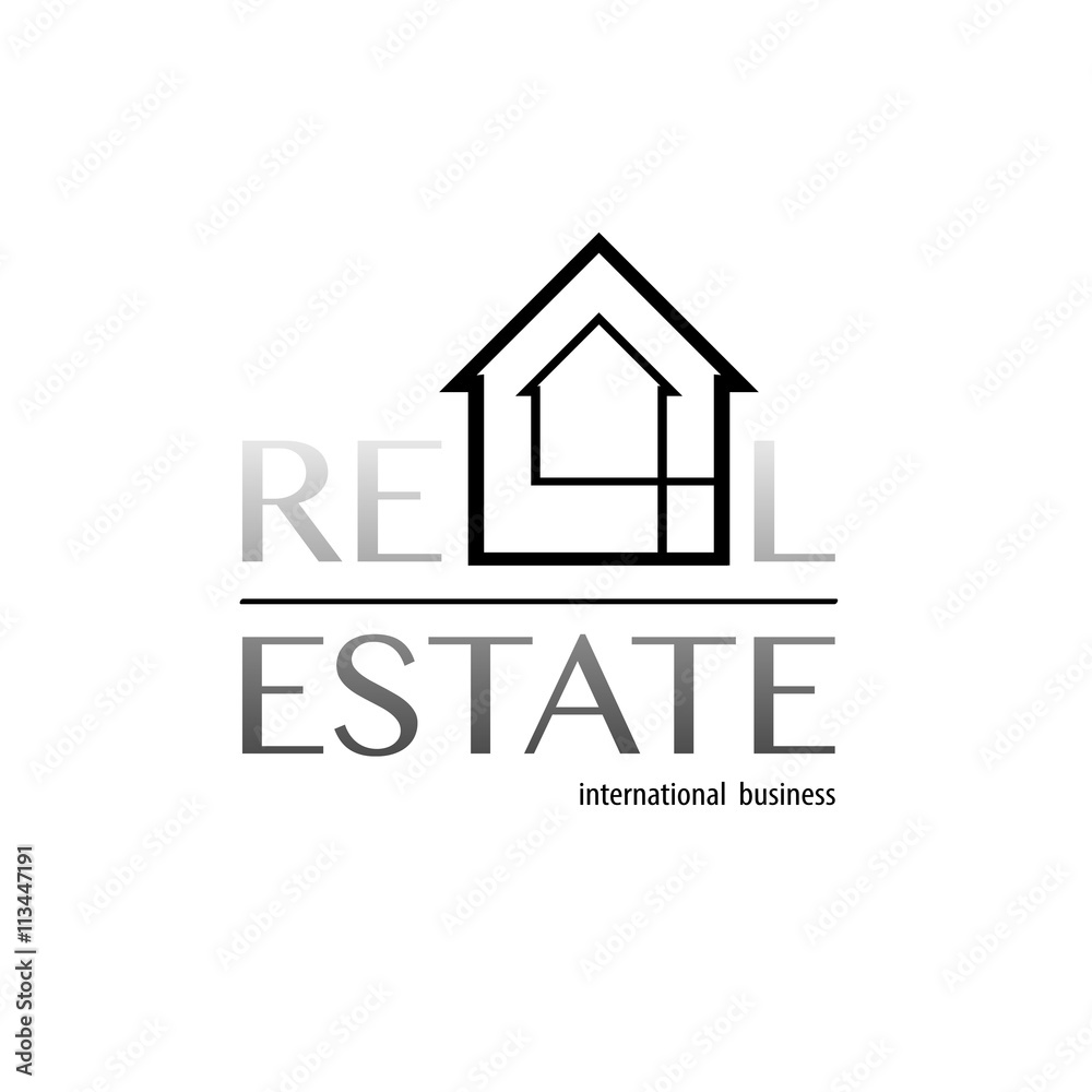 Real estate black logo