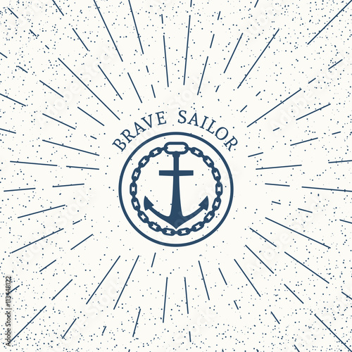 Vector retro nautical logo template