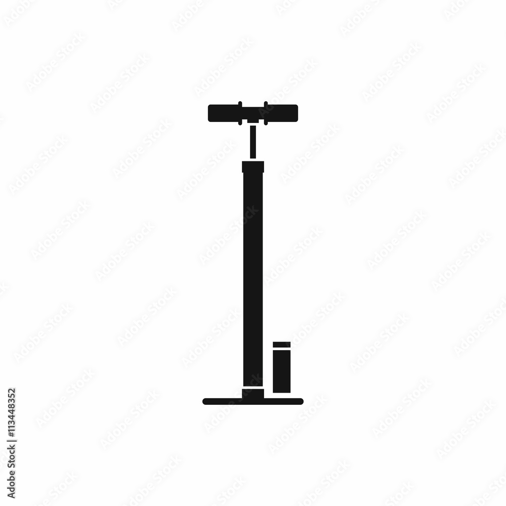 Bicycle pump icon, simple style Bicycle pump icon, simple style
