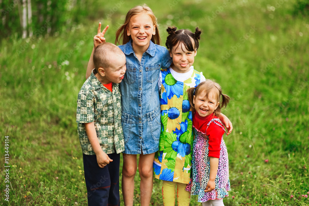 Fototapeta premium Children happiness outdoors.