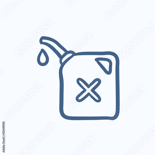 Gas container sketch icon.