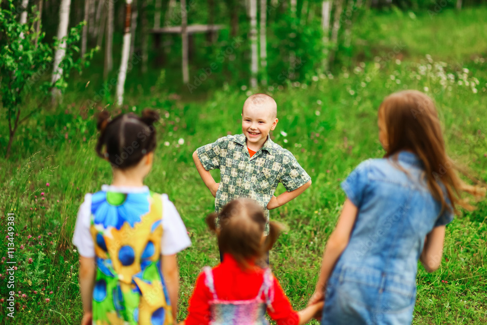 Fototapeta premium Children happiness outdoors.