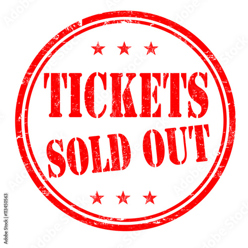 Tickets sold out stamp
