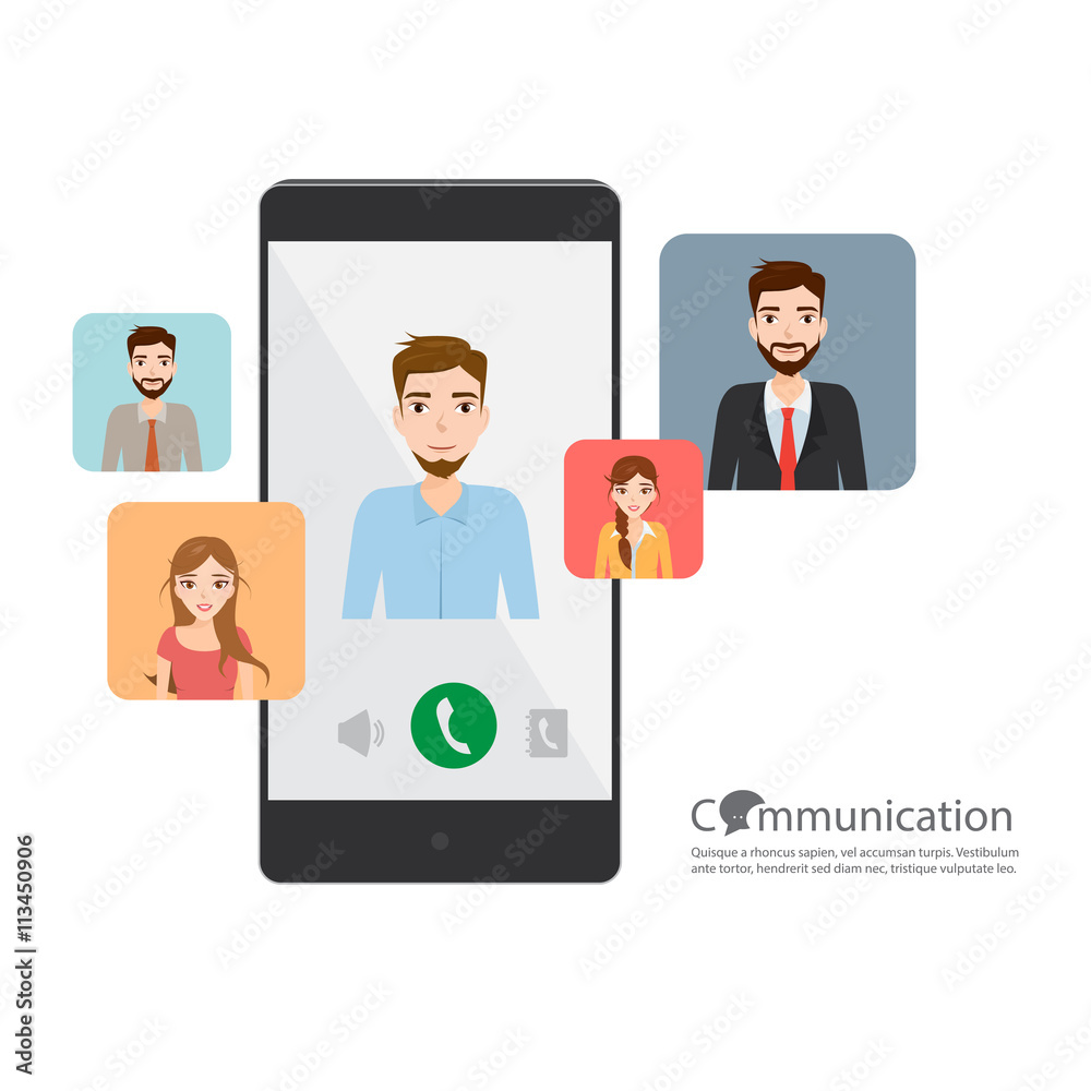 Hand holding smart phone. Mobile communication infographic eleme Hand holding smart phone. Mobile communication infographic eleme