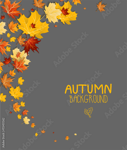 Abstract background with maple leaves