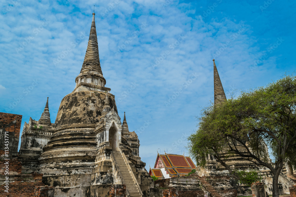 Fototapeta premium The Ancient Royal Palace in Ayutthaya of Thailand