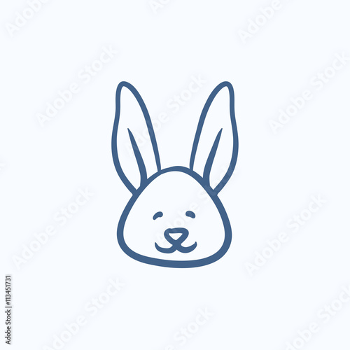 Easter bunny sketch icon. © Visual Generation