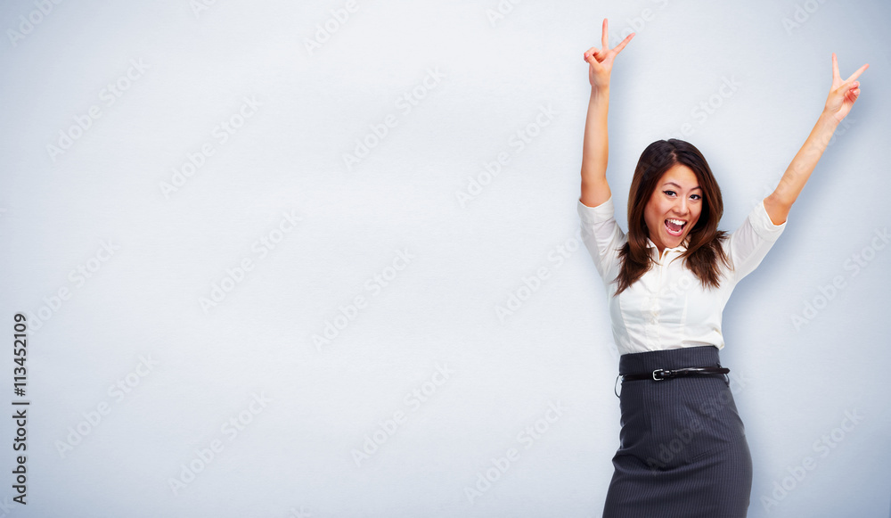 Happy Chinese Business woman. Happy Chinese Business woman.