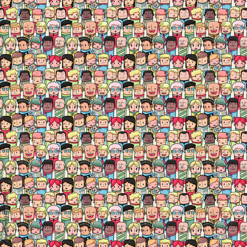 Seamless people pattern