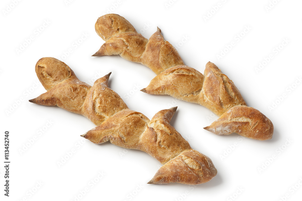 Two fresh French pain d'epi Two fresh French pain d'epi