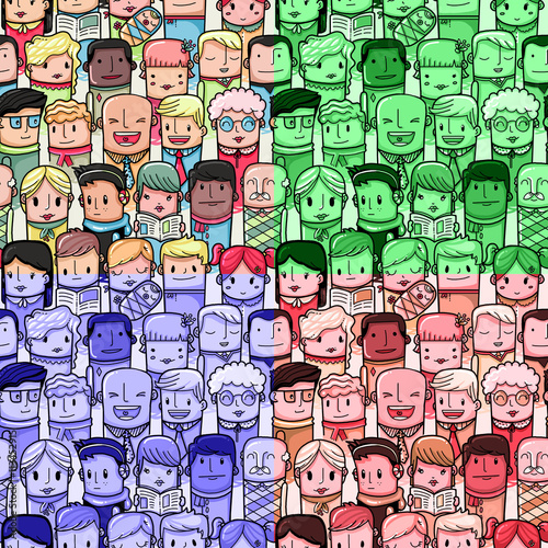 Seamless people pattern