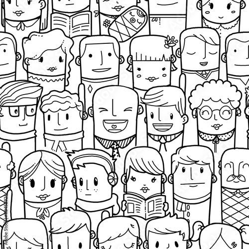 Seamless people pattern