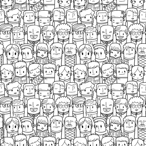 Seamless people pattern