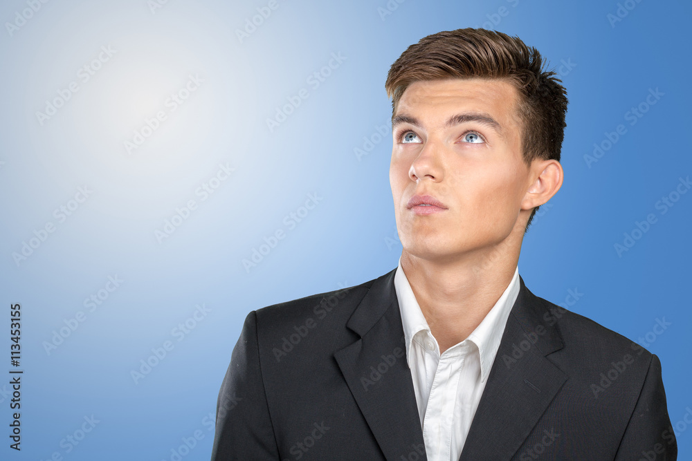 Portrait of handsome young thoughtful man Portrait of handsome young thoughtful man