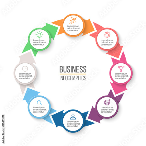 Circular arrows for infographics.