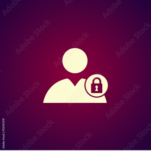 User icon, lock icon