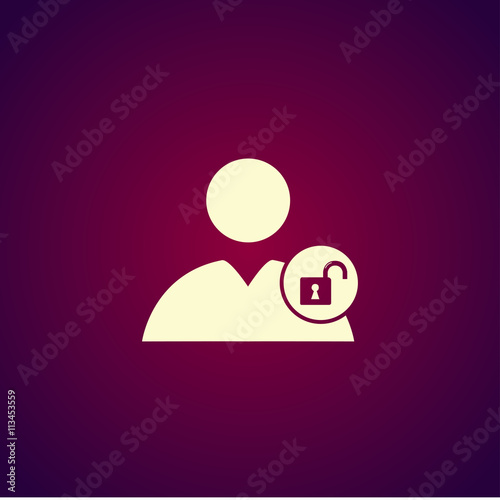 User icon, lock icon