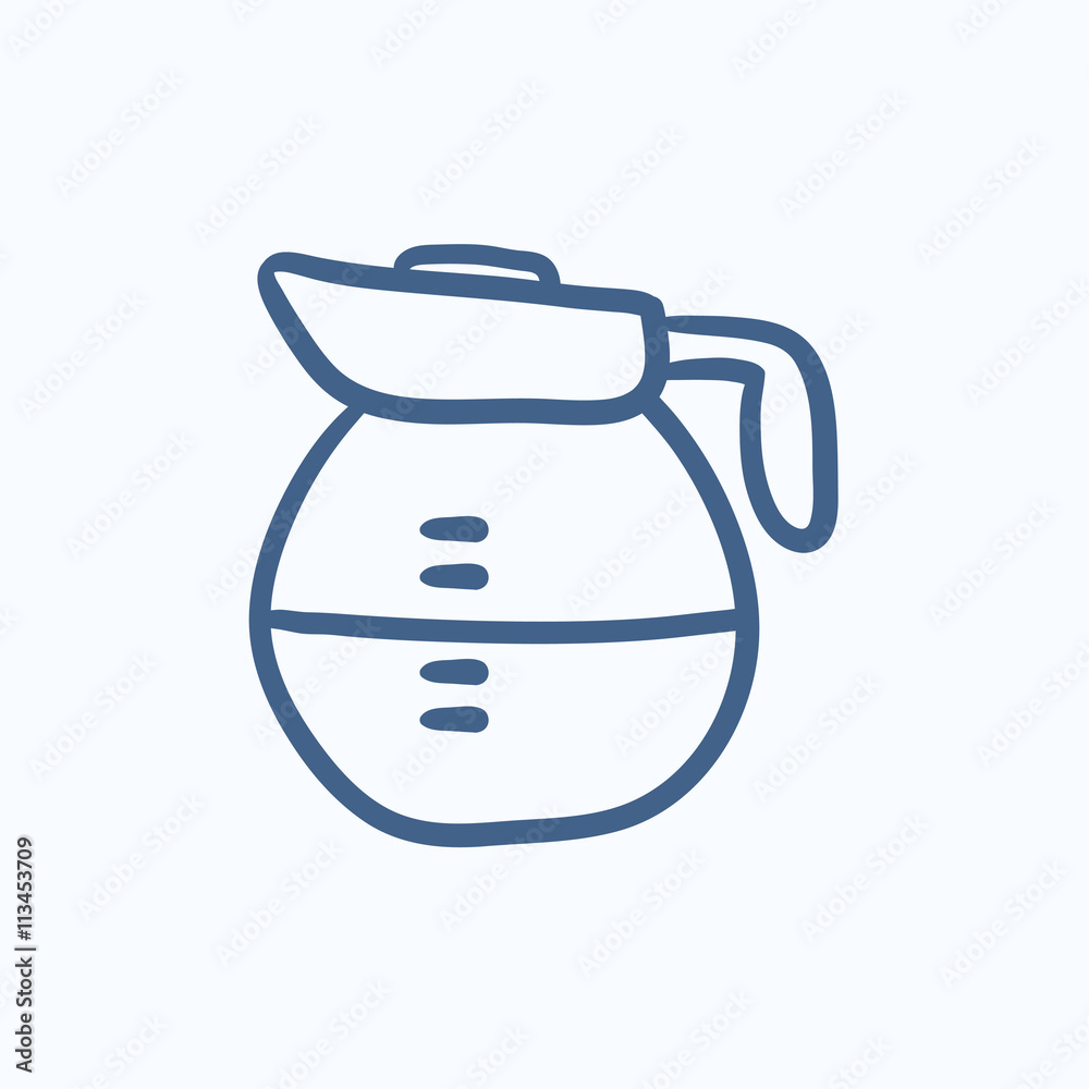Carafe sketch icon. Carafe sketch icon.